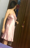 珊目尔【经典蕾丝款】6A级100%桑蚕丝吊带裙真丝睡衣女性感家居服肚兜 橡皮红重磅-单吊带 M (160)适合80-105斤穿着 实拍图
