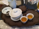 左茗右器 青瓷盖碗茶杯 景德镇陶瓷三才杯 泡茶碗 功夫茶具家用泡茶器 青瓷斗笠杯单只-60ml 实拍图