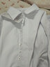 佐马仕 加绒衬衫女款长袖秋冬新款韩范修身白色商务职业工装保暖衬衣女 白色暗扣（加绒） 37/L 实拍图
