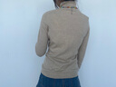 GOBI戈壁秋季高领双翻领短款毛衣长袖女士打底针织衫 卡其色A57 M 实拍图