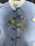G.DUCKKIDS小黄鸭儿童唐装男童中国风夏款新款中式改良汉服宝宝复古民族风衣 8826款-短.袖如意蓝色套装（1套） 110cm 晒单实拍图