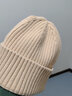 佰思腾 毛线帽子男女秋冬季日系针织帽冷帽潮牌瓜皮帽百搭雅地痞帽 米色-【包耳】 均码 实拍图