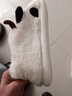 细细条 全包跟可爱小奶牛棉拖鞋男女冬季情侣室内保暖毛绒绒软底居家鞋 全包跟款白色 40-41 （适合39-40的脚） 实拍图