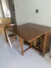 誉派折叠餐桌椅组合实木餐台小户型家用可伸缩现代简约隐形餐桌可折叠 胡桃色（泰国进口橡胶木） 1桌4椅(1.3m常规款) 实拍图