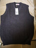 恒源祥纯羊毛背心男秋冬套头V领针织羊毛衫坎肩爸爸装中老年毛衣马甲男 深灰 XL /180/96A 实拍图