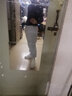 威廉爵驰裤子男休闲运动男裤秋冬季男潮流宽松加绒加厚青少年学生卫长裤子 灰色加绒 XL 实拍图