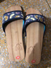 新款 木屐 男女款 木拖鞋夏季 居家浴室干爽平底凉拖鞋 深蓝蝴蝶 36 实拍图