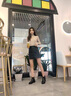 依零依蓓短靴女 2025春秋新品加女靴韩版单靴裸靴切尔西潮大码休闲鞋女 S600-单里 37 实拍图