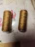 WEDOO手工牛仔裤彩色牛仔线粗线家用缝纫线缝补线203涤纶线多色 卡其 5卷 实拍图