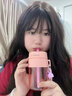 名锐（MINGRUI）水杯吸管杯女夏天高颜值塑料杯Tritan时尚学生 海鸥白400ML【杯刷+吸管刷】 实拍图