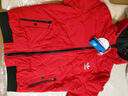 冬季三叶草新款羽绒服男短款双面穿连帽白鸭绒加厚青少年保暖外套 红色 XL （115-130斤） 实拍图