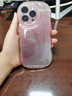 巴蒂尼 粉色水墨晕染iPhone手机壳苹果手机保护套全包摄像头硅胶软壳情侣男女防摔卡通可爱个性 【透粉】波浪边气囊防摔 iPhone 14 Pro 实拍图