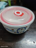 带盖泡面碗酸奶碗陶瓷保鲜碗 学生微波炉专用沙拉碗卡通泡面碗 保鲜碗5寸（花色随机） 实拍图