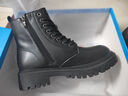 回力（Warrior）官方马丁靴女鞋秋冬季英伦风女士高帮厚底增高工装短靴子女黑色37 实拍图