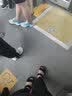 苏妃妃（sufeifei）凉鞋女夏季仙女风运动软底轻便透气露趾平底鞋魔术贴 9128-1白蓝【内增高款】 37 实拍图