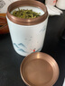 午间创意手绘陶瓷茶叶罐锡盖随身旅行茶叶盒便携密封茶仓藏红花香薰罐 茗悦 手绘山水 大号茶叶罐 实拍图
