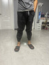 爵少（2件装）冰丝裤子男夏薄宽松休闲运动工作裤速干哈伦束脚九分裤 两件装 黑色+黑色 3XL 135-150斤 实拍图