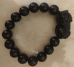 雅薇妮纯黑乌金天然黑曜石手链男士女款貔貅佛珠手串本命年饰品 磨砂貔貅款 12MM 实拍图