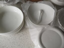 瓷秀源7英寸泡面碗陶瓷碗家用韩式骨瓷碗米饭碗大汤碗大碗创意餐具套装 8英寸水晶碗（宽20.6cm高10cm） 实拍图