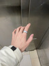 MOLC欧美戒指男潮款男士单身戒简约食指个性轻奢小众嘻哈指环生日礼物 R0191《雾凇戒指》9号 实拍图