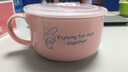 Hello Kitty三丽鸥陶瓷泡面碗带盖手柄可爱饭盒大容量面碗学生宿舍上班便当盒 凯蒂猫泡面碗【1002ml】三件套 实拍图