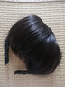 宏发秀 假发斜刘海带麻花辫发箍女士空气齐刘海接发片假头帘发辫隐形无痕 棕黑色 辫子发箍斜刘海 实拍图