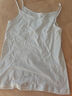 三枪（THREEGUN）【2件装】吊带背心女士纯棉新疆棉罗纹弹力透气圆领短上衣可外穿 （吊带款）组合2-特白+正黑色 L (165/90) 实拍图