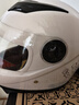 AD新国标电动车头盔男女士四季通用电瓶车安全帽男款冬季保暖围巾全盔女款防雾轻便3C认证摩托车头盔 新国标B【白熊】透明 实拍图