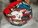 坦克（Tanked Racing）摩托车头盔T127全盔国潮安全帽3C机车双镜片电动车防风男女 招财猫【透明镜片+镀银镜片+头套+尾翼】 XL（适合头围56-57cm） 实拍图
