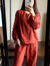 朵朵·可可秋睡衣女宽松纯棉家居服长袖长裤红色套装本命年礼物 红色 160(M) 晒单实拍图