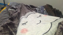 九洲鹿家纺 拉舍尔毛毯冬季 5.6斤180×220cm害羞的云 实拍图
