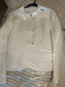 尚都比拉双面呢大衣冬装新中式小个子100%羊毛毛呢外套女短款 茶白色 S  实拍图