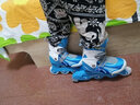 m-cro迈古溜冰鞋儿童轮滑护具护膝自行车滑板平衡车护具头盔7件套组合 蓝色护具+可调头盔 L(70-90斤使用)9-15岁 实拍图