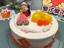 元祖 奶油生日蛋糕同城配送 祝寿蛋糕 预定订做 新鲜 寿桃 动物奶油 蟠桃祝寿 8号（3-5人食用） 实拍图