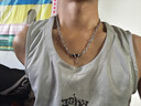 oein黑宝石银色项链男款小众设计嘻哈缠绕叠戴痞帅百搭高街锁骨链吊坠 黑宝石银色项链【50cm+5cm】 实拍图