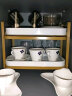 喻品置物架厨房碗架沥水架台面收纳双层杯架客厅置物架托盘ZW107暖白 实拍图
