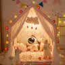 小斑鸠（little dove）儿童帐篷室内游戏屋玩具生日礼物 独角兽(配套垫+实木杆+凉席) 实拍图