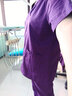 迪塞雅男女纯棉刷手服长袖洗手衣医生隔离工作服短袖刷手衣手术室衣宠物 洗手衣紫色（男款短袖） 3XL 实拍图