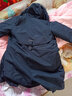 可拆卸派克服女长款棉服女中长款大码棉衣胖mm过膝韩版加绒加厚棉袄外套 深蓝色 2XL（145--160斤） 实拍图