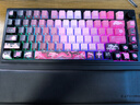 蝙蝠骑士bk75桃夭龙机械键盘客制化75配列智能翻盖手托有线/无线/蓝牙三模游戏键盘gasket75%全键插热拔 桃夭龙 侧刻黑色面盖【皮革智能手托版】 幽蓝轴V2 实拍图