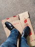 木林森（MULINSEN）男鞋牛皮商务休闲套脚软底驾车豆豆鞋黑色 39码 1959 晒单实拍图
