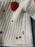 小三月新生婴儿保暖内衣夹棉上衣0-2岁秋冬季男女宝宝薄棉开衫外套 A055草莓 按扣纽扣随机发 80 cm 建议18-21斤 实拍图