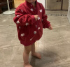 戴维贝拉（DAVE＆BELLA）秋冬新款女童摇粒绒外套 宝宝休闲拉链衫棒球服 红色小狗 90cm(3Y（建议身高80-90cm）) 实拍图