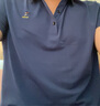 啄木鸟（TUCANO）夏季冰丝短袖t恤男翻领POLO体恤衫中年宽松免烫半袖爸爸装男上衣 藏青 3XL (185) 建议165-180斤 实拍图