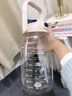 蒙福 水杯女 2L大容量吸管水杯男女学生夏天便携带刻度超大水杯成人大肚子水杯网红双饮杯健身运动水杯壶 【双饮口】大号白色2000m-卡通贴+立体贴l 实拍图