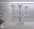 Luxury Flowers创意水晶玻璃金箔红酒杯高档钻石葡萄酒杯水晶高脚杯酒具皮箱套装 高款醒酒器+杯架+6只白钻 600ml 实拍图
