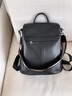 viney牛皮女包时尚双肩包女韩版学院风背包大容量书包旅行背包生日礼物 【黑色】高级感百搭休闲通勤大包 实拍图