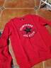 Converse匡威男童卫衣春秋新款上衣女大童套头打底衫加绒长袖红色儿童卫衣 探戈红-春秋毛圈 24批春秋 150 /72 【建议身高140-152cm】 实拍图