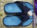 回力（Warrior）人字拖鞋男士沙滩鞋轻便舒适塑胶男鞋颗粒按摩拖鞋男 蓝色 44 实拍图