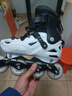 特步轮滑鞋成人男女溜冰鞋休闲平花专业滑轮鞋大学生滑冰旱冰轮滑鞋 白色单鞋不闪+大礼包 M （适合运动鞋码34-38码） 实拍图